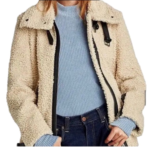 NWOT Zara Blogger Fav.  Shearling Faux Fur Jacket - Picture 6 of 8